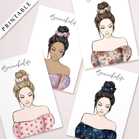 Scrunchie Life Printable A6 Journaling Cards